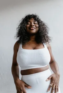 woman in white co ords