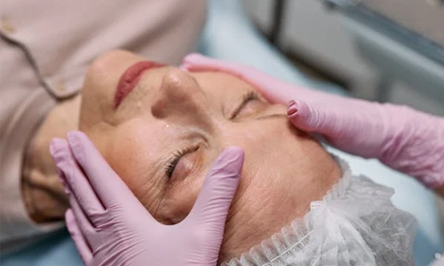 middle aged woman in spa