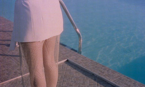 Midi skirt and sheer bottom