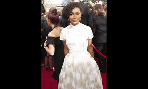 Woman in white dress