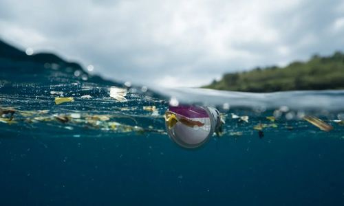 Waste-clothing-in-sea-water