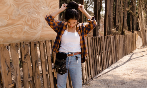 Woman-with-shirt-open