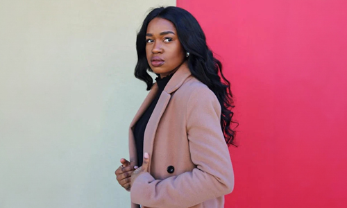 Woman-wearing-pink-coat