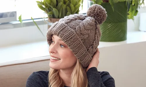 The Chunky Cable-Knit Beanie