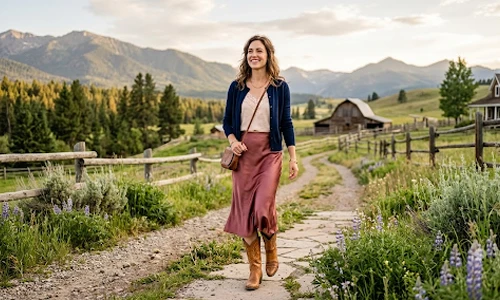western boots with skirts