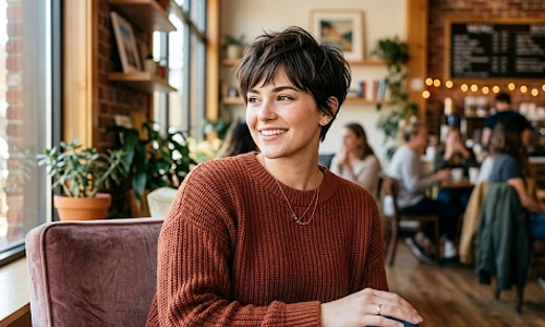 Pixie Cut for Oval face shape that looks balanced