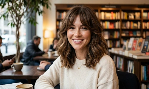 wavy lob curtain bangs for heart face
