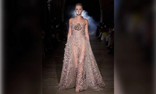 Midnight garden-inspired couture look from Zuhair Murad Fall-Winter 2026