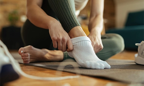 sock marks appear when the elastic at the top presses against the skin